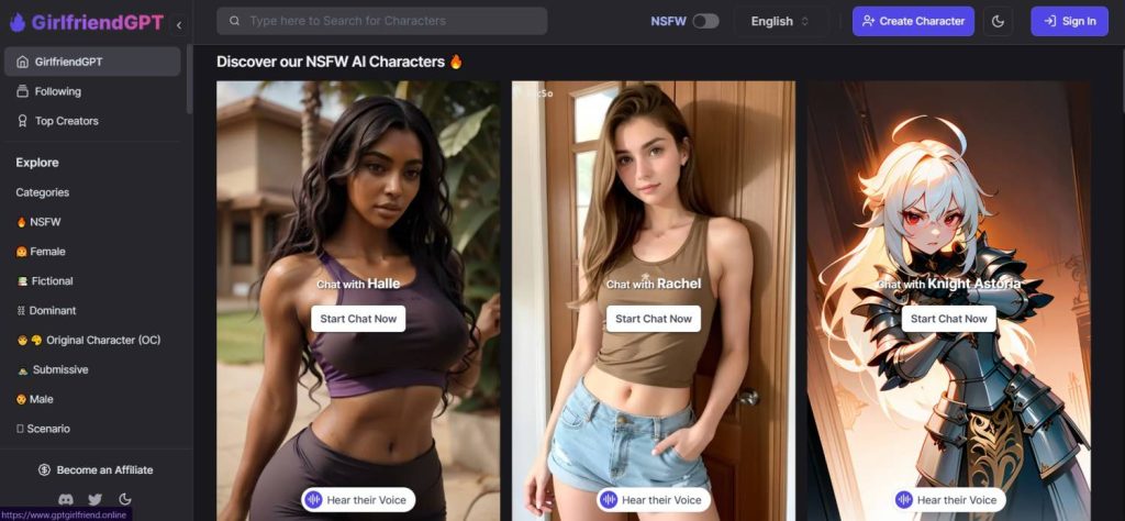 girlfriendgpt-interface