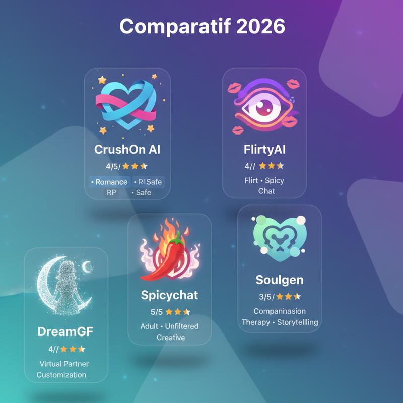 Interface de chat conviviale en français avec un avatar numérique tricolore et un bouton d'appel à l'action Teste gratuitement.